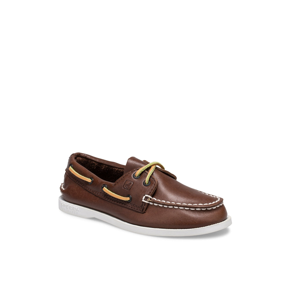 Aokleather Brown Kids Boat Shoes | Sperry Boat Shoes