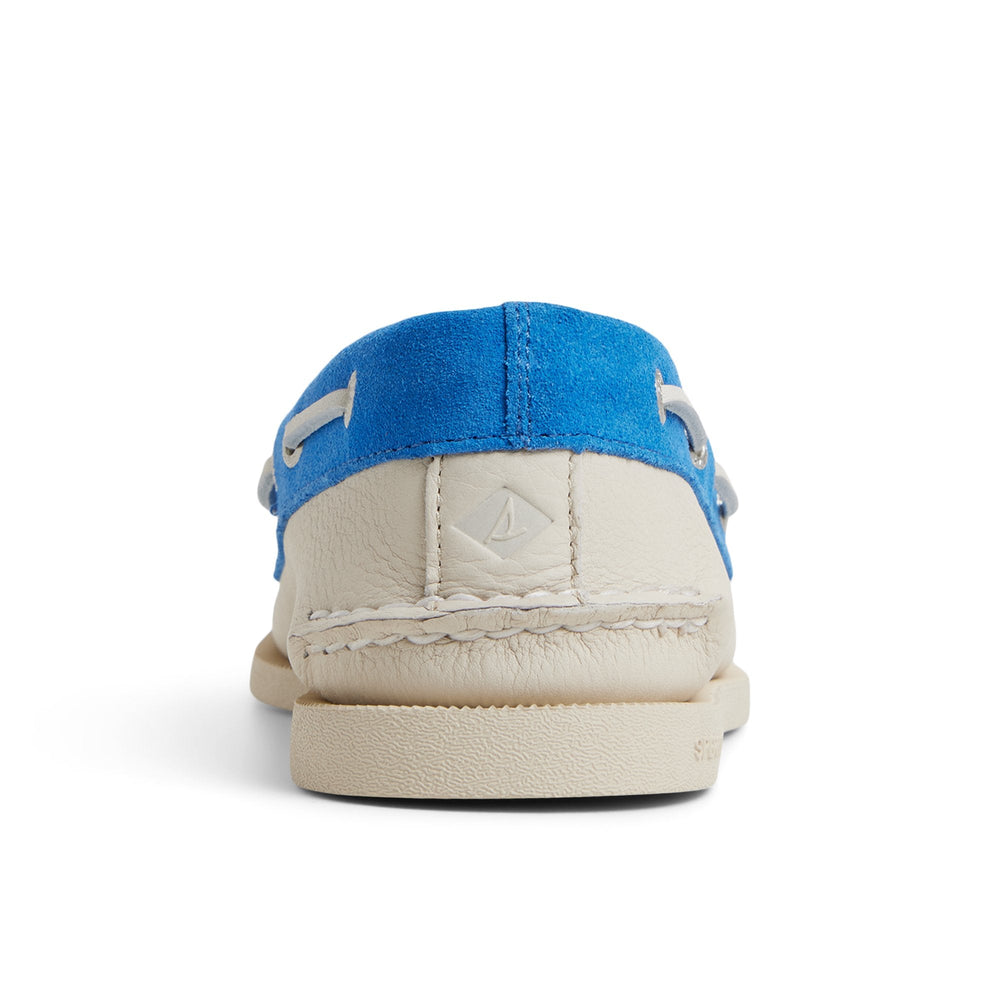 Authentic Original™ 2-Eye Boat Shoe White Blue | Sperry Boat Shoes