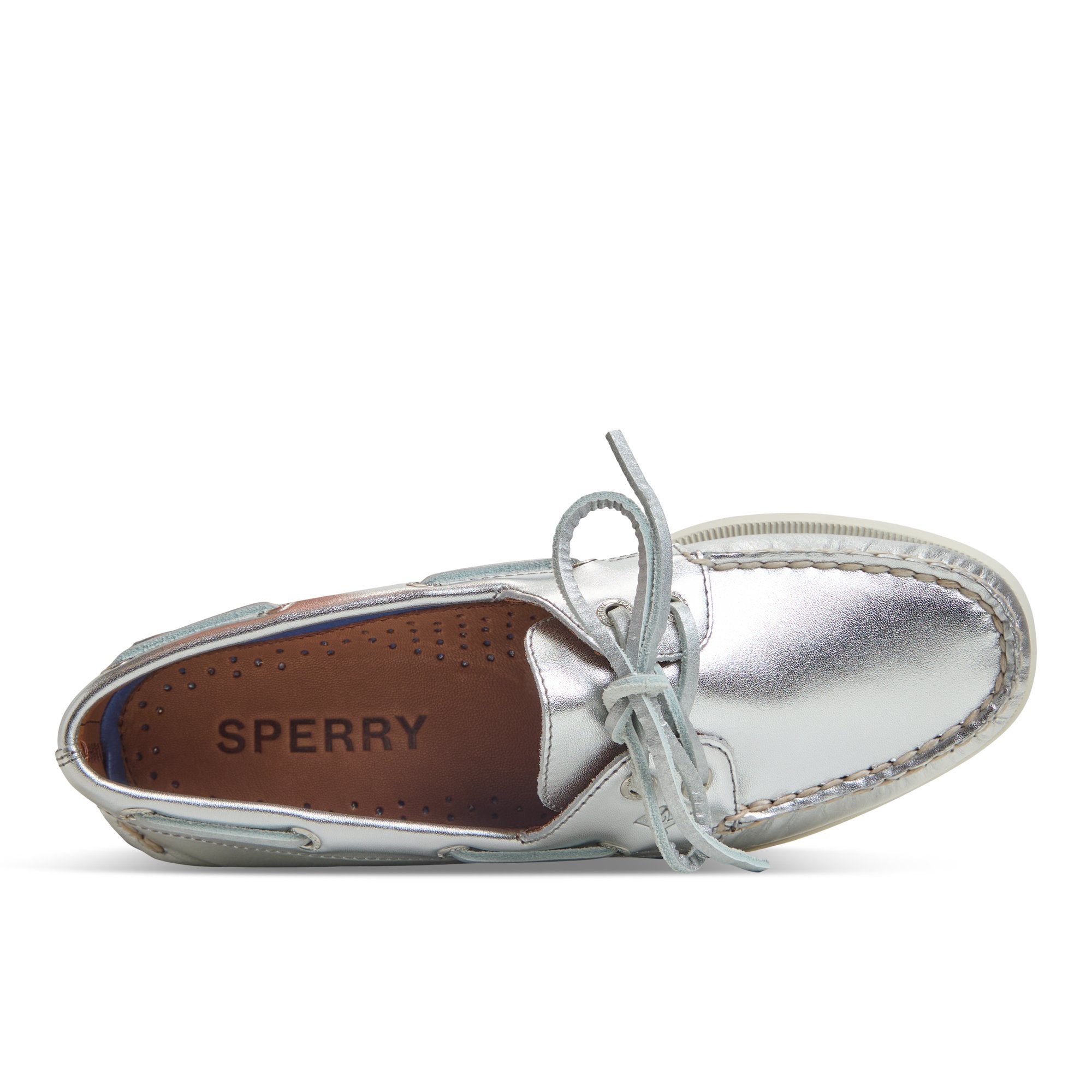 Authentic Original™ 2 Eye Boat Shoe Silver Women's Leather | Sperry Boat Shoes