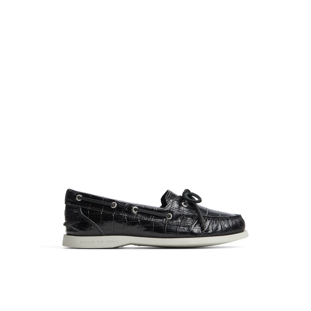 Authentic Original™ 1 Eye Boat Shoe Black Women's Leather | Sperry Boat Shoes