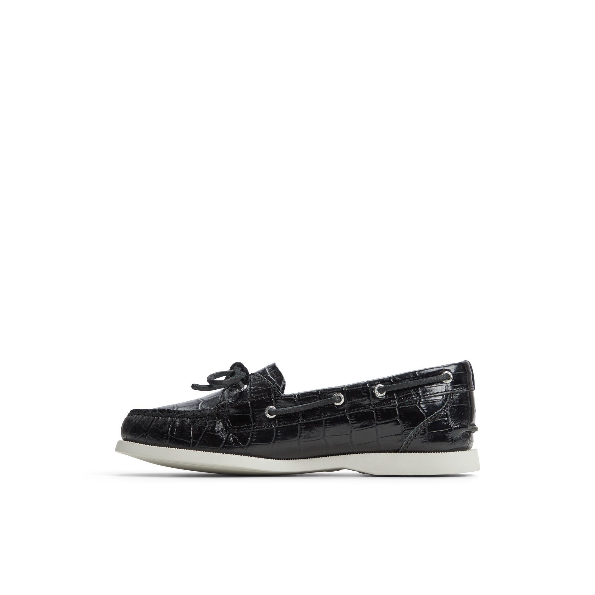 Authentic Original™ 1 Eye Boat Shoe Black Women's Leather | Sperry Boat Shoes