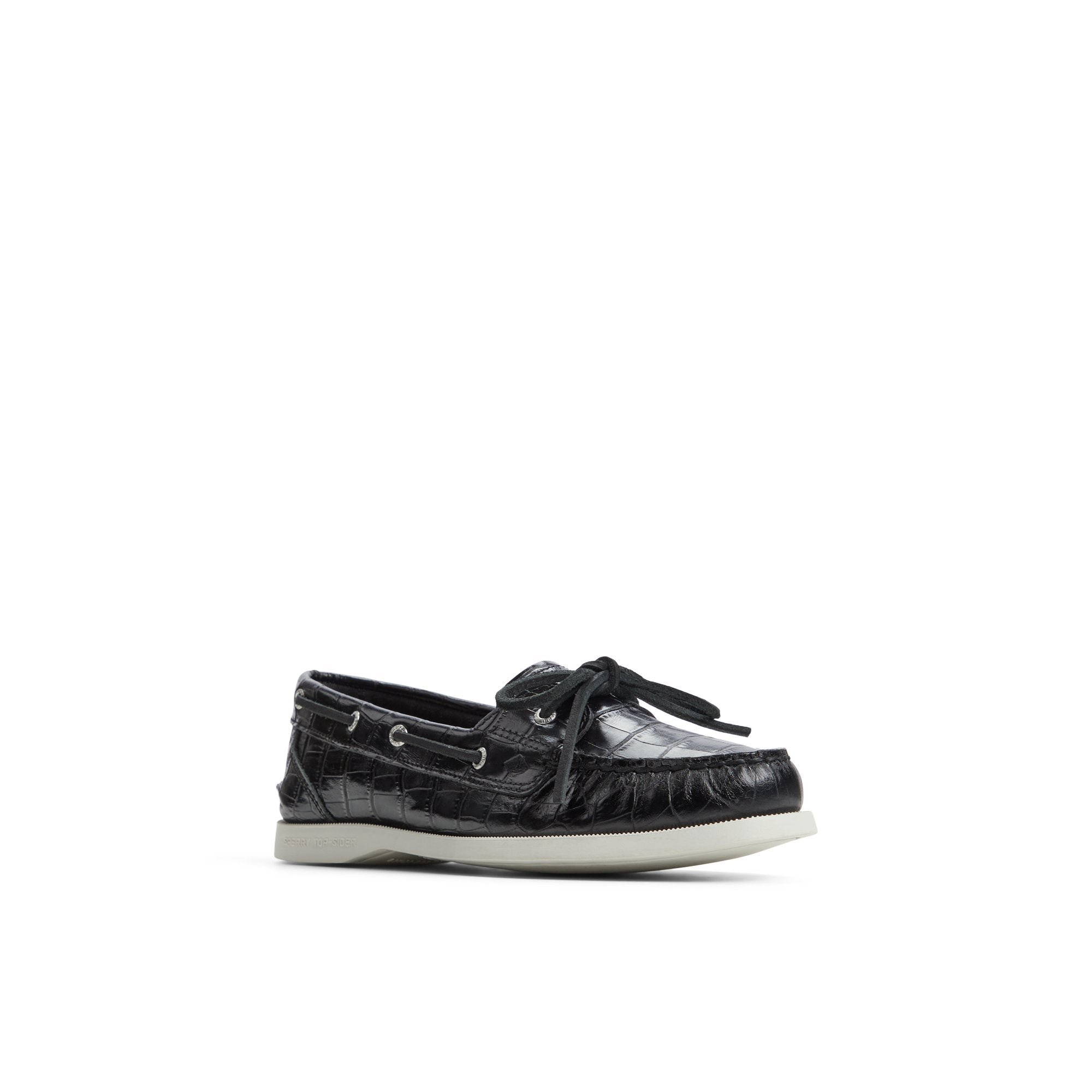Authentic Original™ 1 Eye Boat Shoe Black Women's Leather | Sperry Boat Shoes