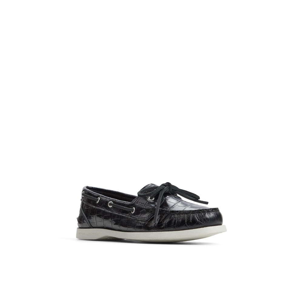 Authentic Original™ 1 Eye Boat Shoe Black Women's Leather | Sperry Boat Shoes