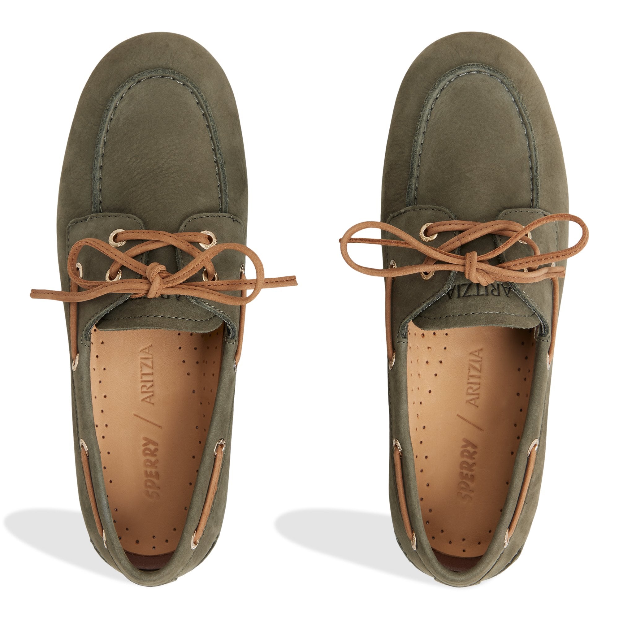 Sperry x Aritzia Slim Boat Shoe Olive | Sperry Boat Shoes