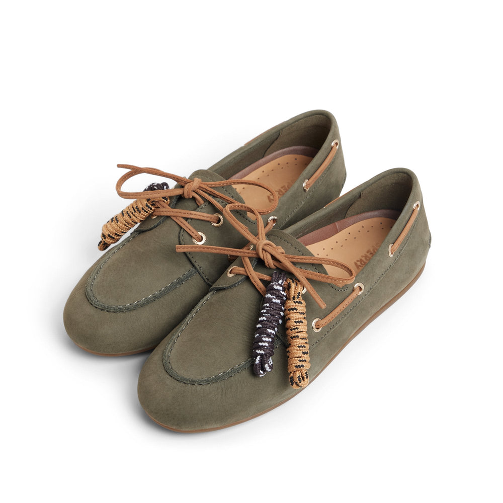 Sperry x Aritzia Slim Boat Shoe Olive | Sperry Boat Shoes