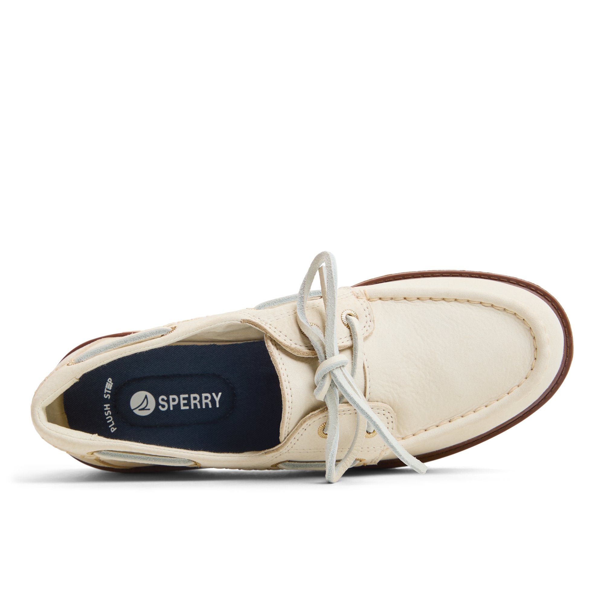 Wells boat Cream Women's Leather | Sperry Boat Shoes