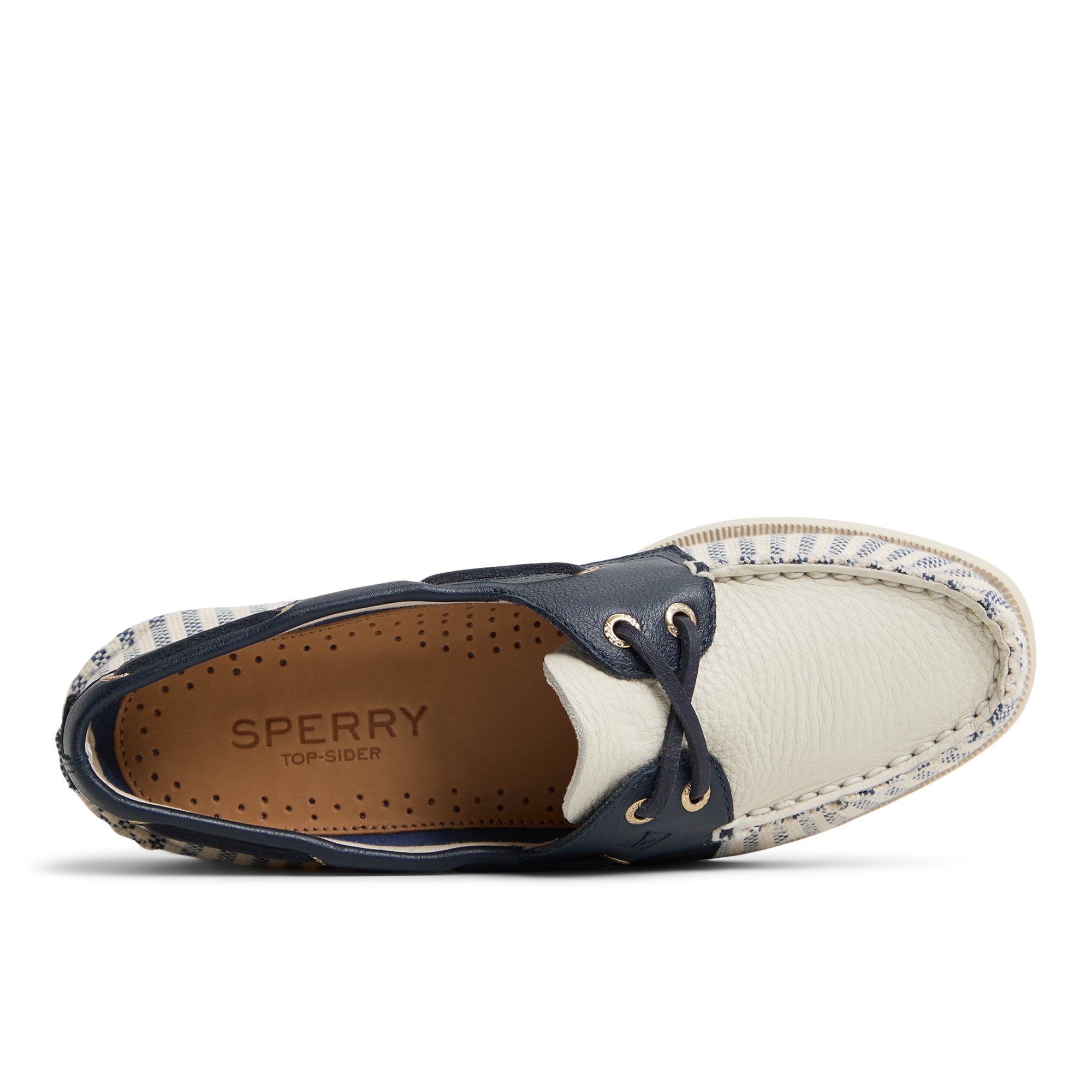 Authentic Original™ 2 Eye Boat Shoe White/Navy Women's Women | Sperry Boat Shoes