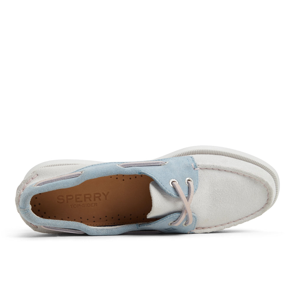 Authentic Original™ 2 Eye Boat Shoe White/Blue Women's Women | Sperry Boat Shoes