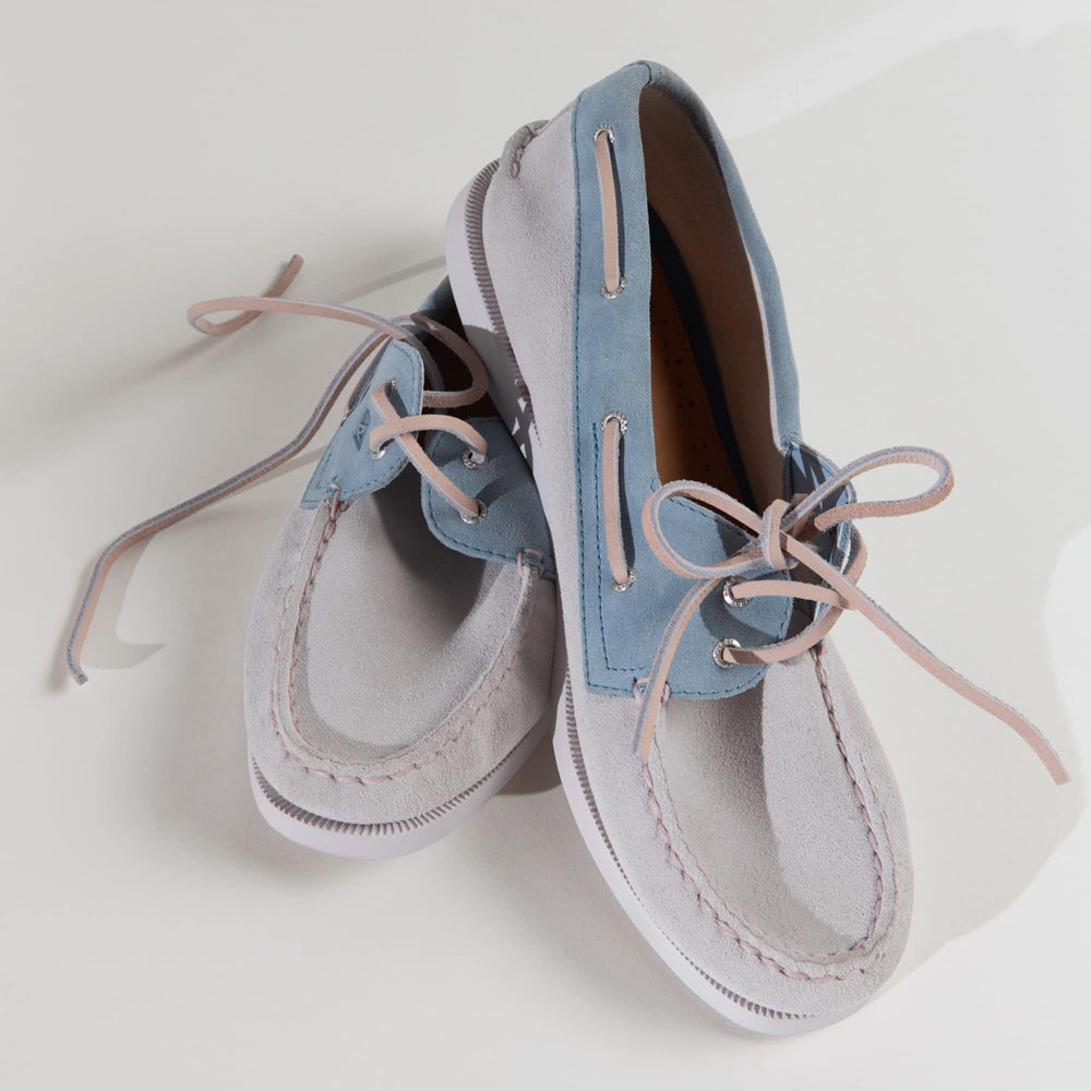 Authentic Original™ 2 Eye Boat Shoe White/Blue Women's Women | Sperry Boat Shoes