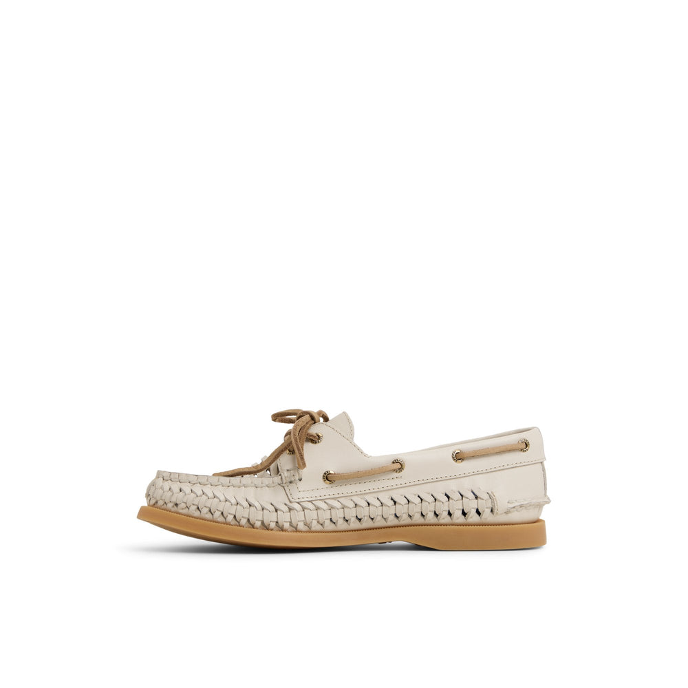 Authentic Original™ 2 Eye Woven Boat Shoe Ivory | Sperry Boat Shoes