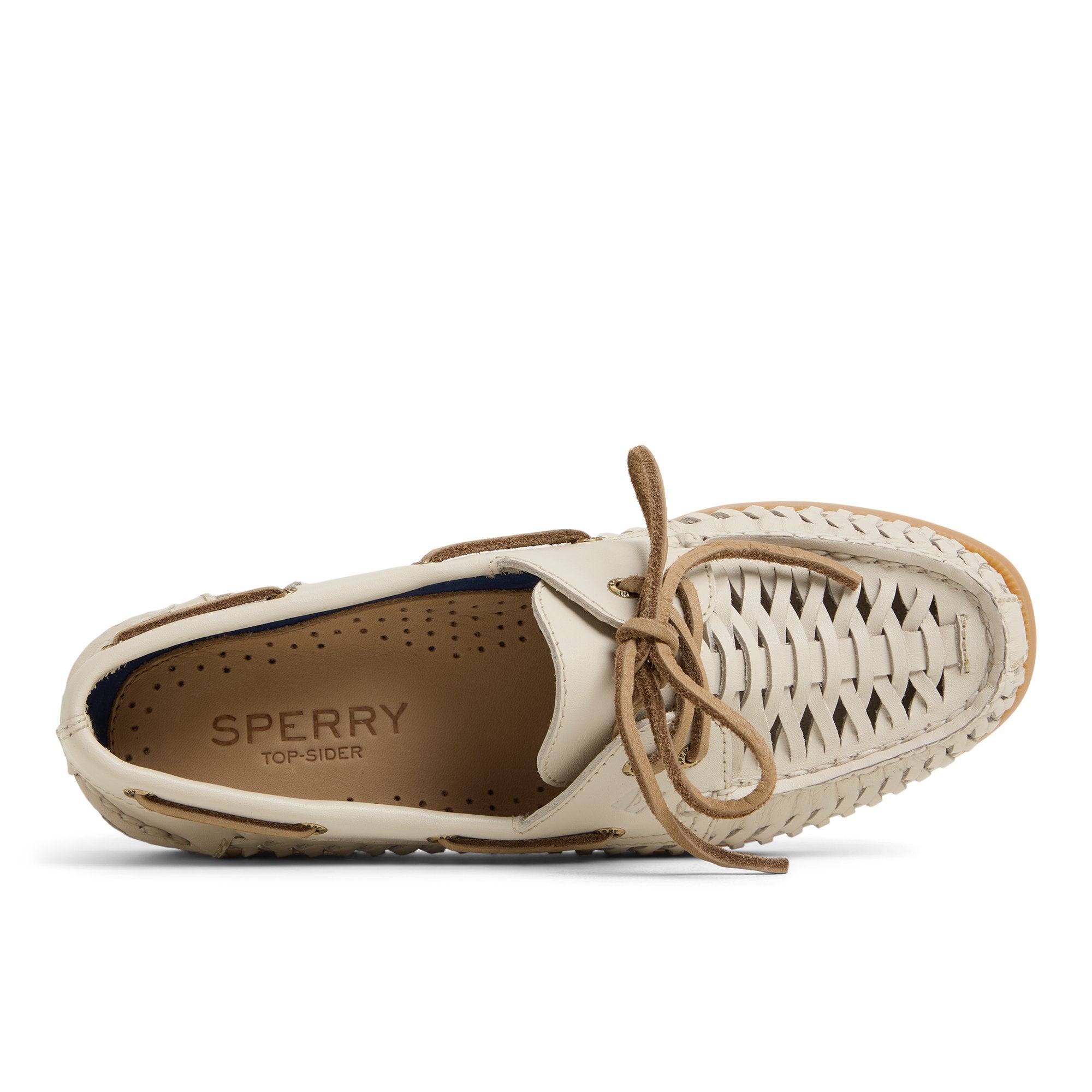 Authentic Original™ 2 Eye Woven Boat Shoe Ivory | Sperry Boat Shoes
