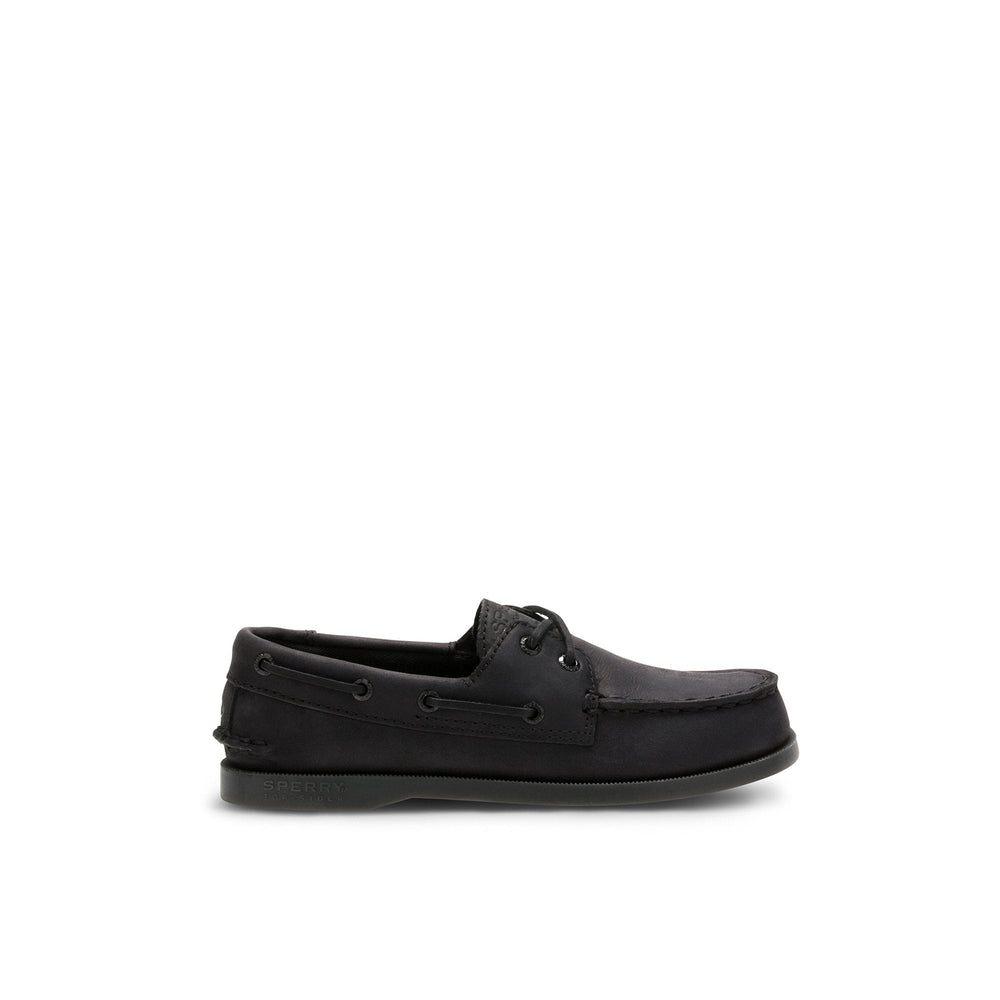 Aokleather Black Kids Boat Shoes | Sperry Boat Shoes